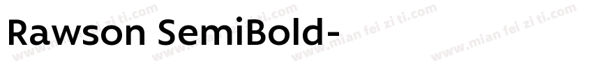 Rawson SemiBold字体转换